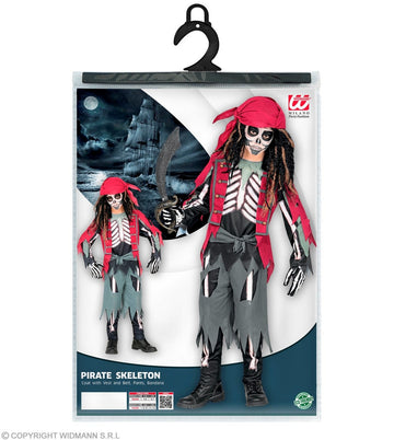 COSTUME SCHELETRO PIRATA 8-10 ANNI