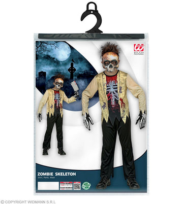 COSTUME SCHELETRO ZOMBIE 116CM 3-4