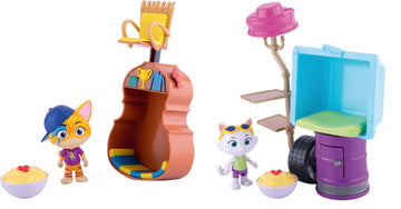 PLAYSET 44 GATTI CON PERS.8CM