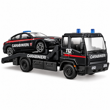 1:43 Bburago Carro Attrezzi Carabinieri con Auto
