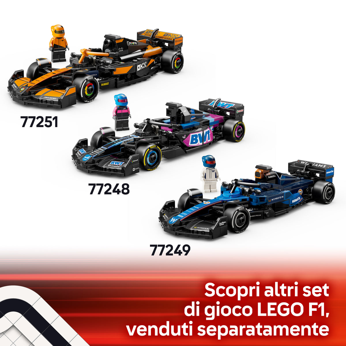 LEGO Speed Champions 77244 Auto da Corsa Mercedes-AMG PETRONAS F1 W 15 Macchina Giocattolo da Collezione con Pilota da 10+