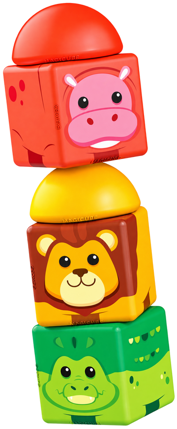 Geomag Magicube Stacking Safari – Costruzioni Magnetiche con Animali 10 Pezzi