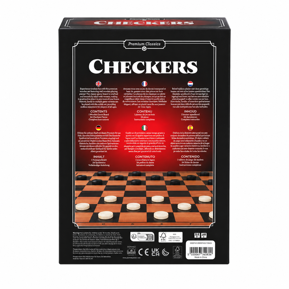 Goliath Checkers – Dama Inglese con Tabellone Pieghevole