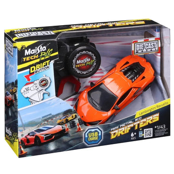Maisto Tech Mini Metal Drifters – Auto Radiocomandata 1:43 in Metallo con Ricarica USB