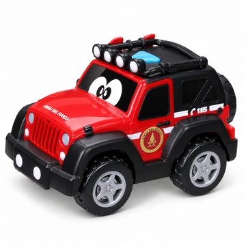 Bburago Junior Jeep Vigili del Fuoco – Auto Giocattolo con Luci e Suoni