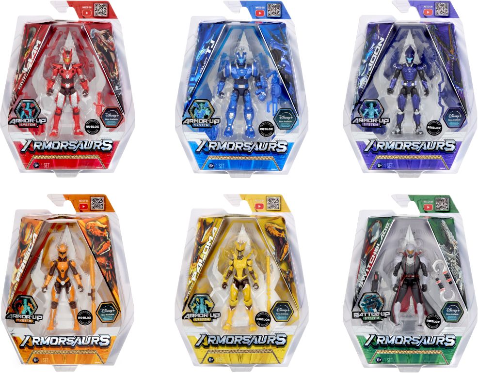 Armorsaurs Action Figure – Personaggio Articolato con Armatura e Arma Trasformabile Assortito