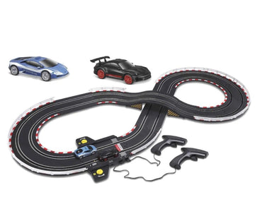 Polistil Action 96151 – Pista Elettrica 1:43 con Lamborghini Polizia e Porsche, Tracciato 3,08 m