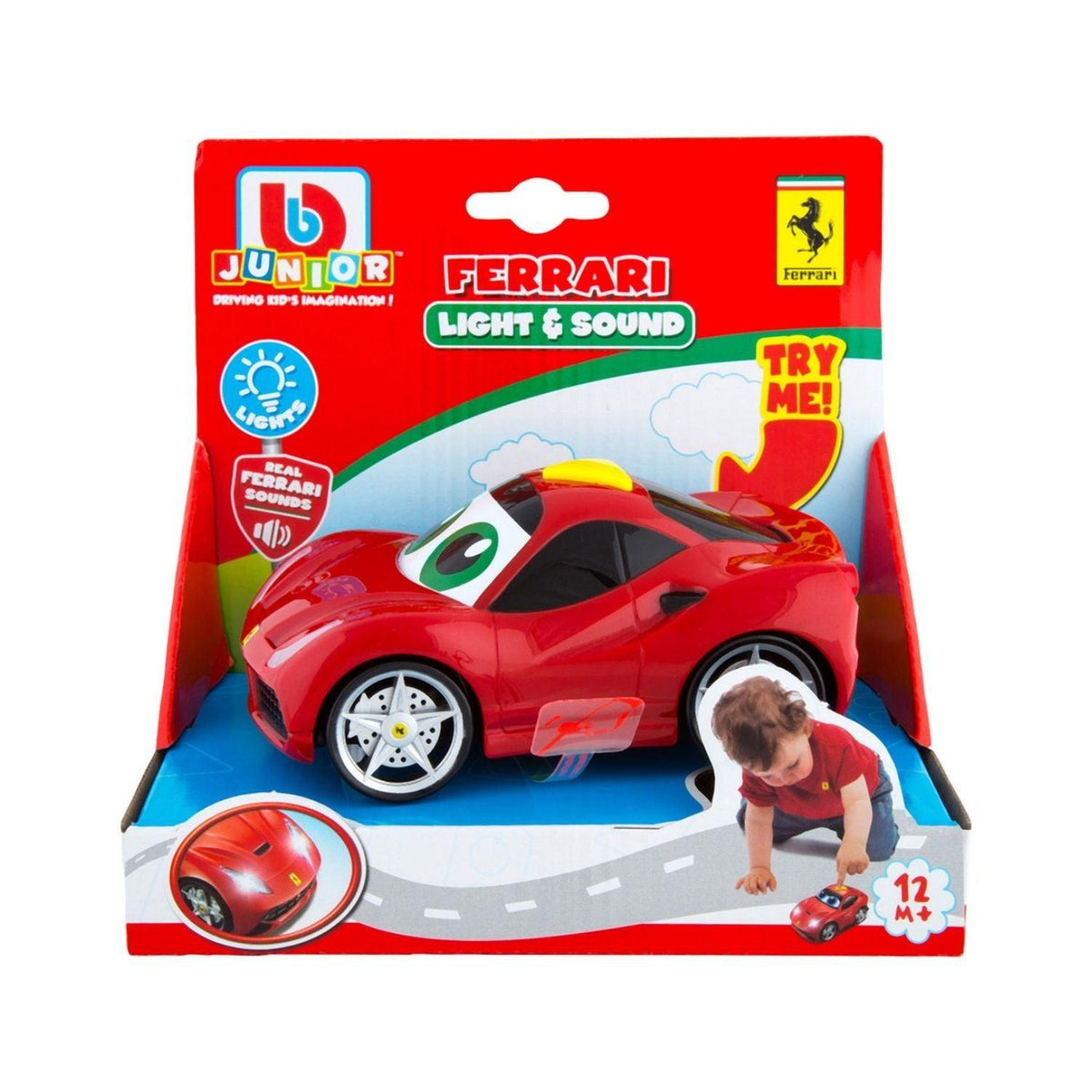 BB Junior Bburago 81000 – Ferrari Luci e Suoni per Bambini 12+ Mesi