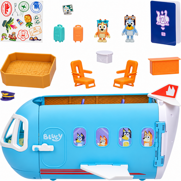 Bluey Aereo Trasformabile 3 in 1 – Playset con Resort e Barca Moose Toys