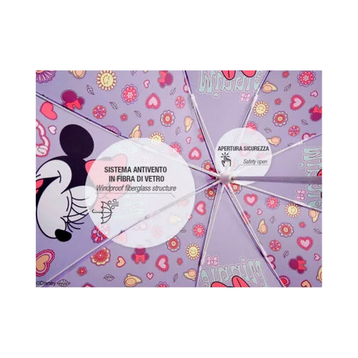 Perletti Kids Minnie Mouse – Ombrello Manuale Bambina 66 cm