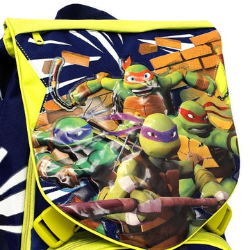 ZAINO EST.MUL.TURTLES C/GADG.16