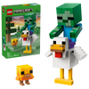 LEGO Minecraft 21582 Fantino di Polli, Giocattolo 3D con 3 Personaggi, Decorazione Cameretta, Regalo per Gamer e Bambini 9+