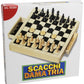 SCACCHI DAMA TRIA LEGNO