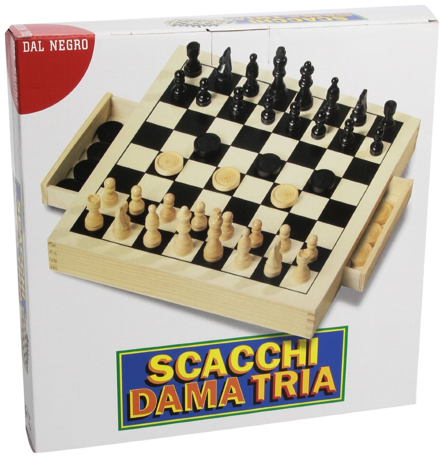 SCACCHI DAMA TRIA LEGNO