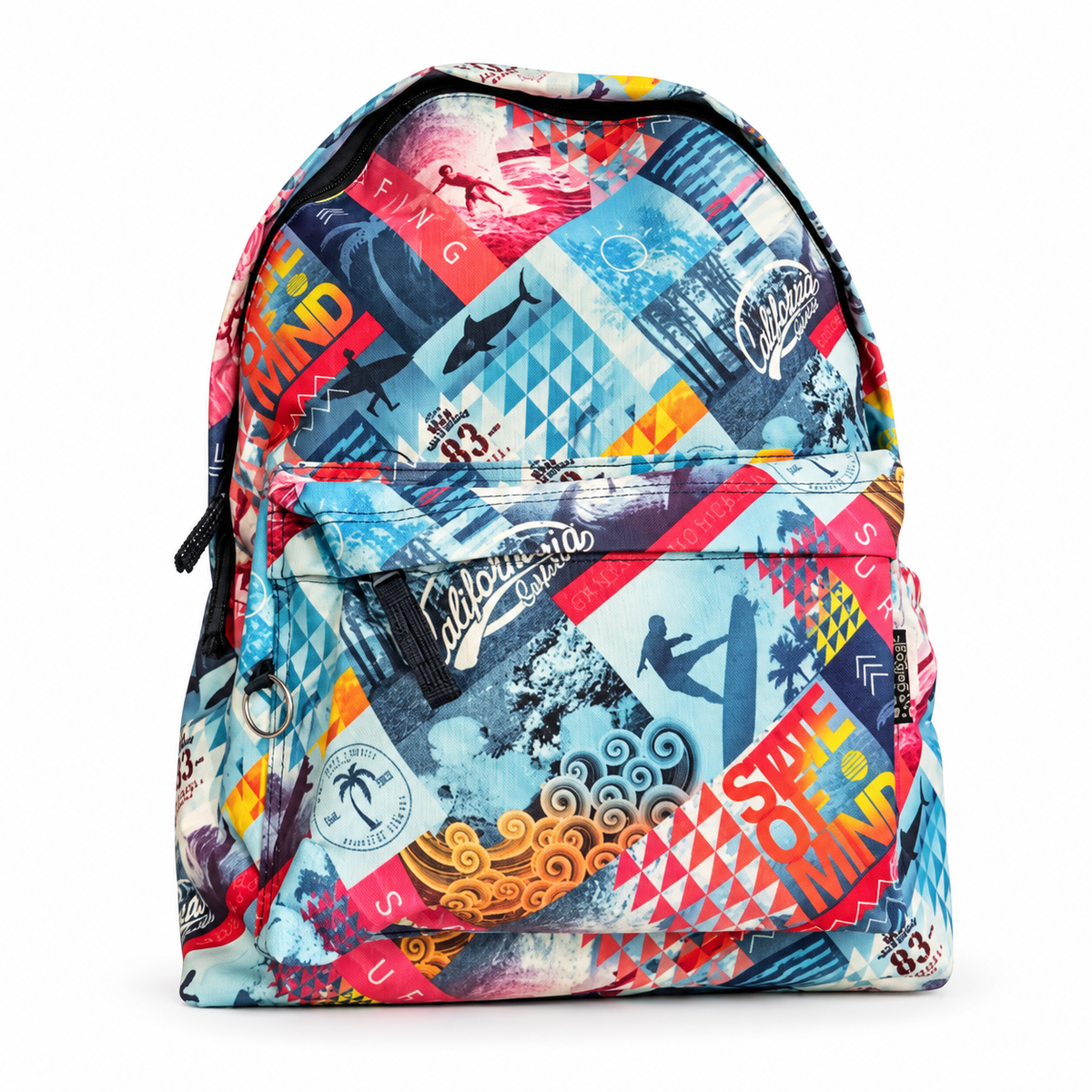 Delbag Surf – Zaino Americano per Scuola e Tempo Libero con Tasca Frontale