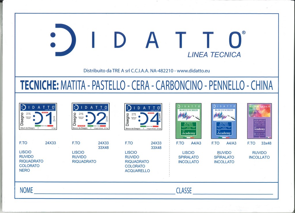 BLOCCO DIDATTO D4 24X33 L20F 250G