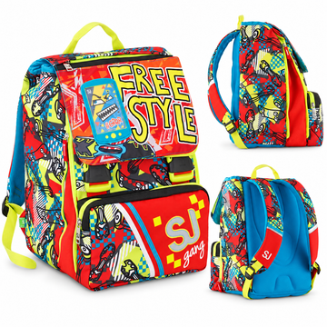 Seven SJ Gang Boy – Zaino Scuola Sdoppiabile con Flip System