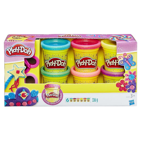 PLAYDOH SPARKLE 6 VASETTI