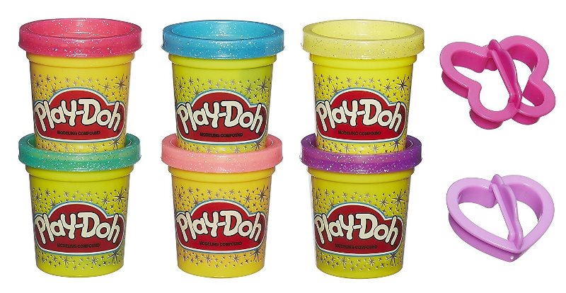 PLAYDOH SPARKLE 6 VASETTI