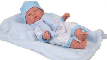 BAMBOLOTTO COPERTINA AZZURRA 25CM