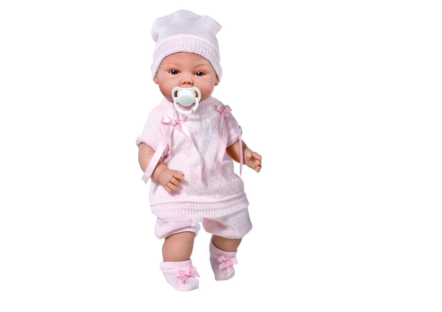 BAMBOLA CARLA LANA ROSA 38CM