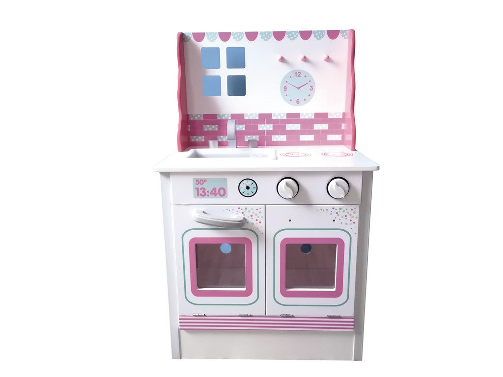 GIOCHI DI CASA CUCINA ROSA IN LEGNO