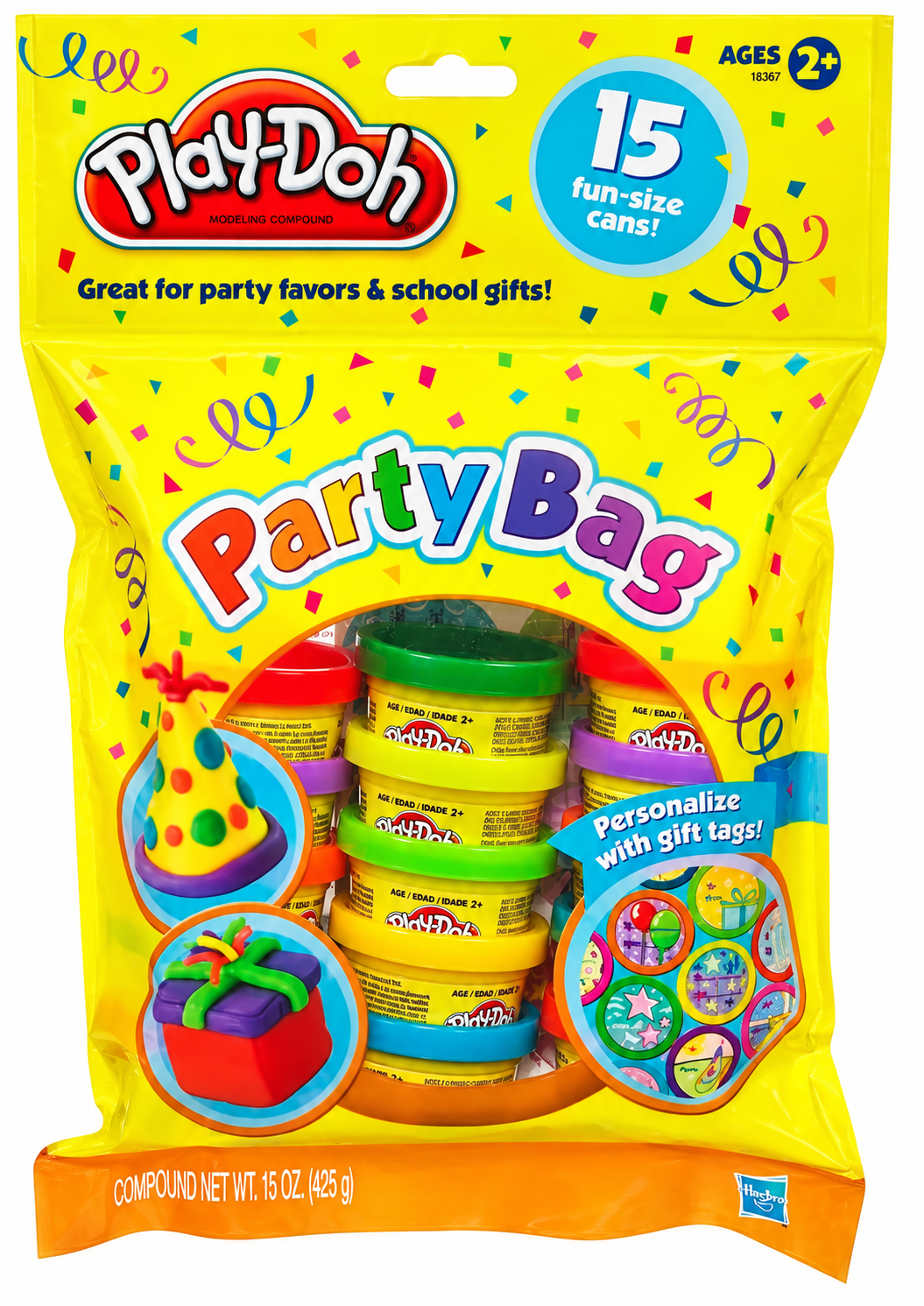 Play-Doh Party Bag – Busta con 15 Mini Vasetti di Pasta da Modellare