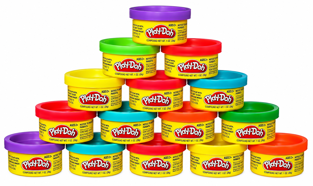 Play-Doh Party Bag – Busta con 15 Mini Vasetti di Pasta da Modellare