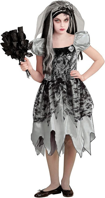 COSTUME SPOSA SPETTRALE 5-7 ANNI