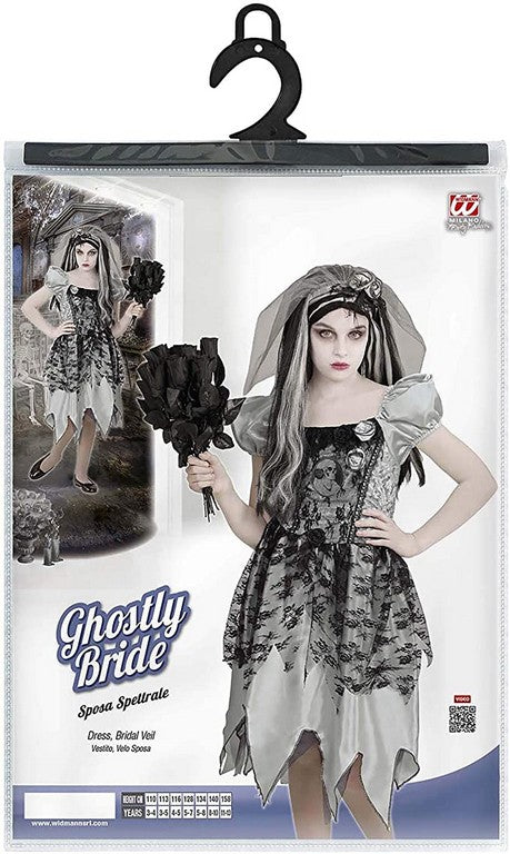 COSTUME SPOSA SPETTRALE 5-7 ANNI