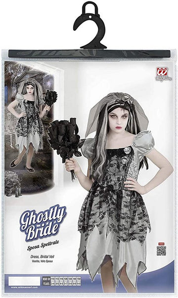 COSTUME SPOSA SPETTRALE 8-10 ANNI