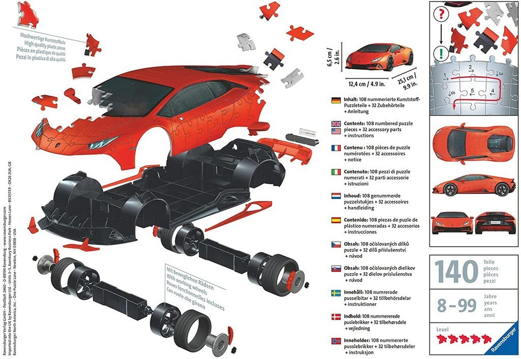 PUZZLE 3D LAMBORGHINI HURACAN EVO