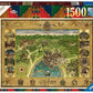 Puzzle Harry Potter Mappa di Hogwarts 1500 Pezzi Ravensburger