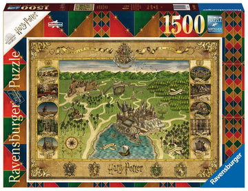 Puzzle Harry Potter Mappa di Hogwarts 1500 Pezzi Ravensburger