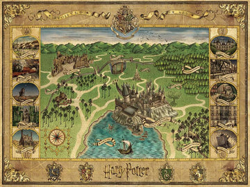 Puzzle Harry Potter Mappa di Hogwarts 1500 Pezzi Ravensburger