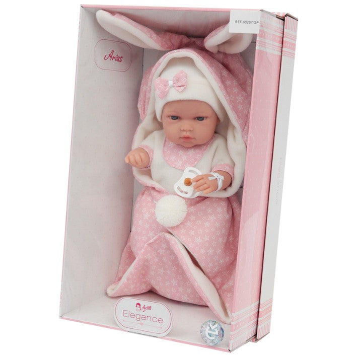 ARIAS BEBE' 33CM COPERTA C/OR.ROSA