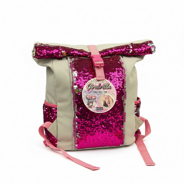 Nice Girabrilla Roll Top – Zaino con Paillettes Reversibili