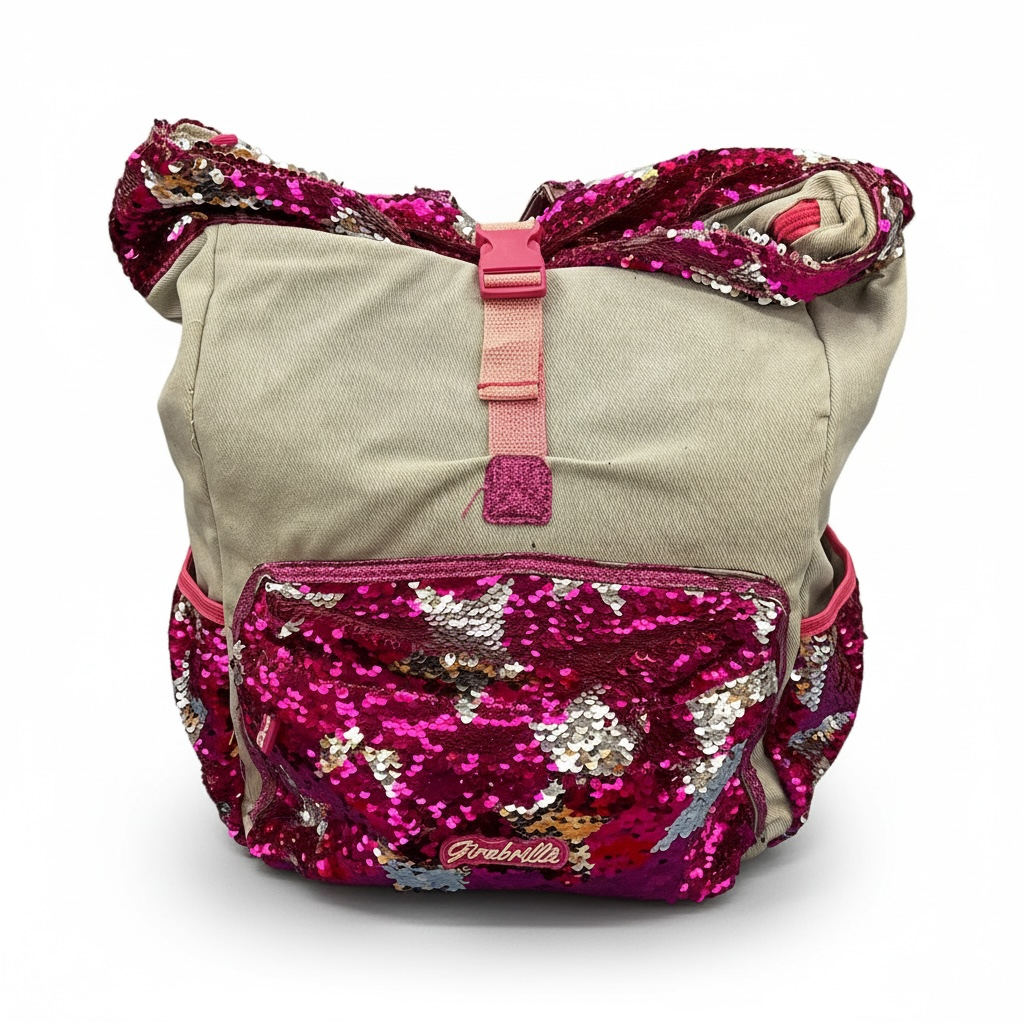 Nice Girabrilla Roll Top – Zaino con Paillettes Reversibili