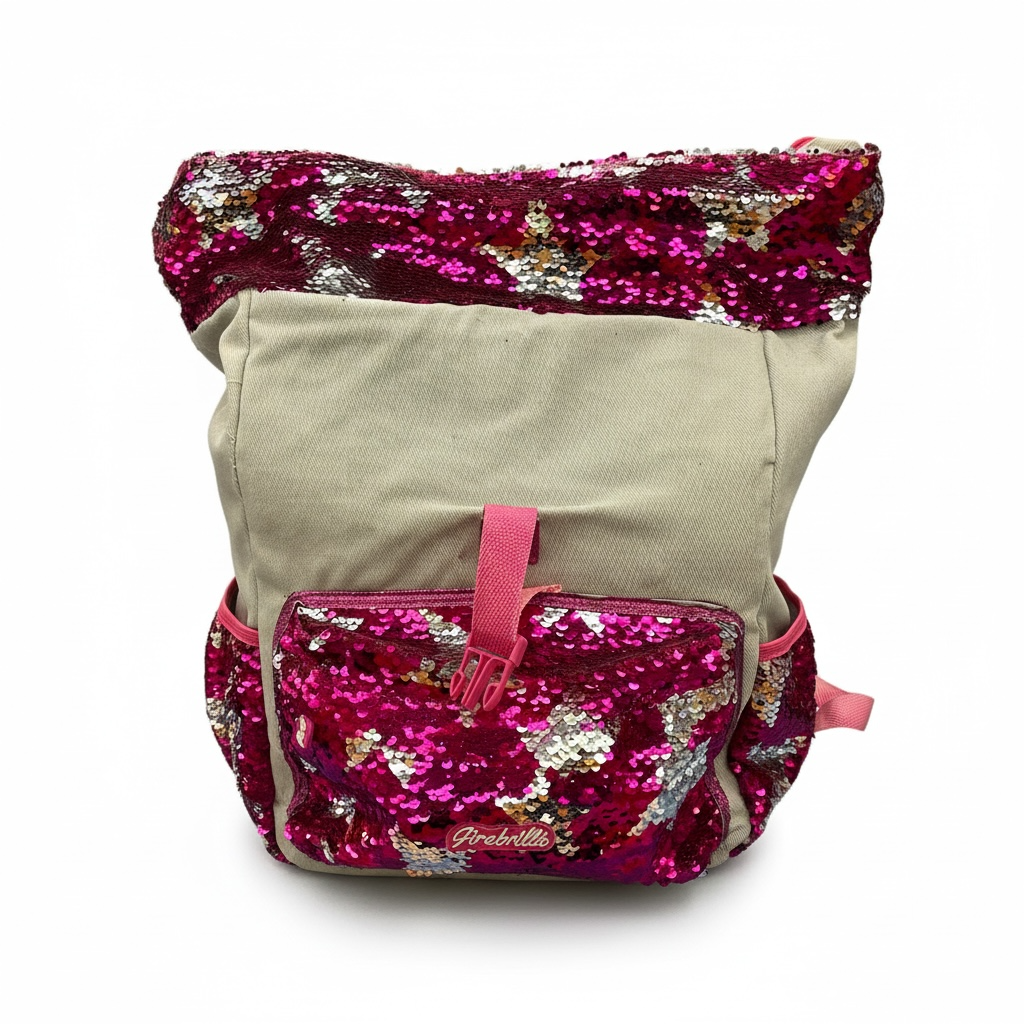 Nice Girabrilla Roll Top – Zaino con Paillettes Reversibili
