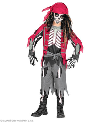 COSTUME SCHELETRO PIRATA 8-10 ANNI