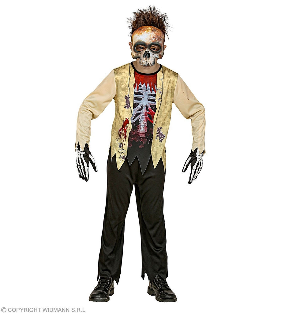 COSTUME SCHELETRO ZOMBIE 116CM 3-4