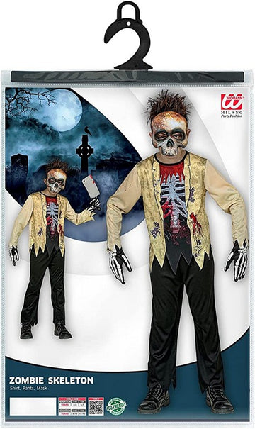 COSTUME SCHELETRO ZOMBIE 140CM 8-10
