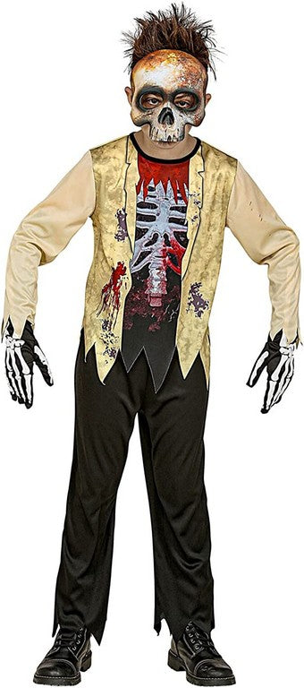 COSTUME SCHELETRO ZOMBIE 140CM 8-10