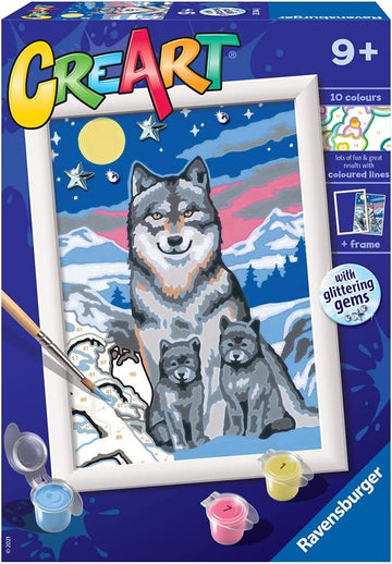 CREARTWONDERFUL WOLF FAMILY