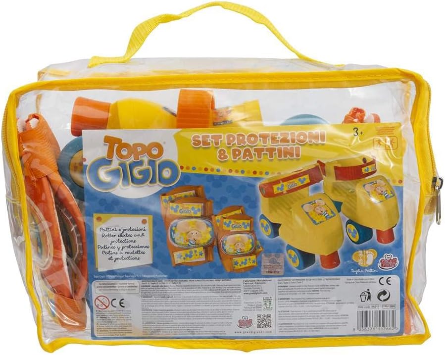 Set Pattini Topo Gigio con Zaino e Protezioni Grandi Giochi