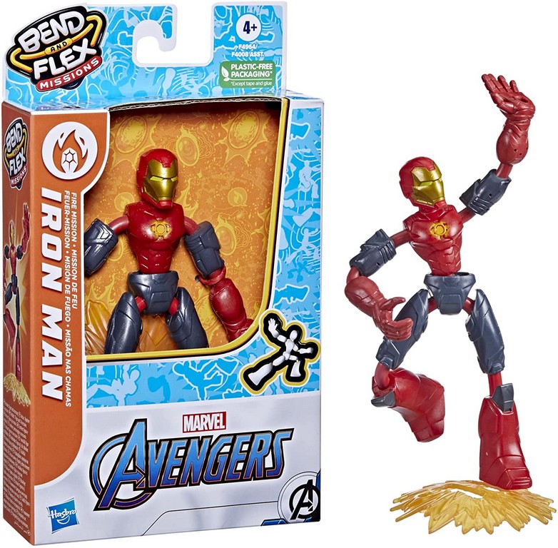 AVENGERS BEND FLEX IRON MAN FIRE MI