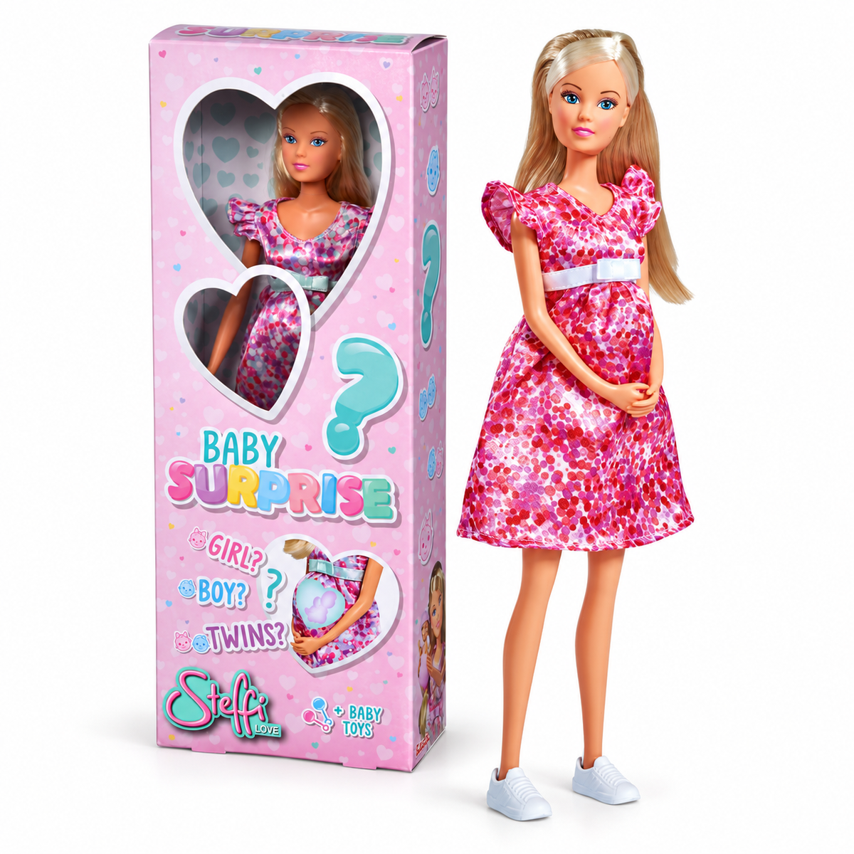 Simba Steffi Love Baby Surprise – Bambola Incinta con Bebè Sorpresa e Accessori