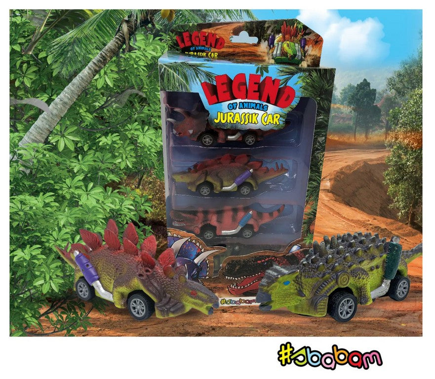 LEGEND OF ANIMALS JURASSIC CAR-SET