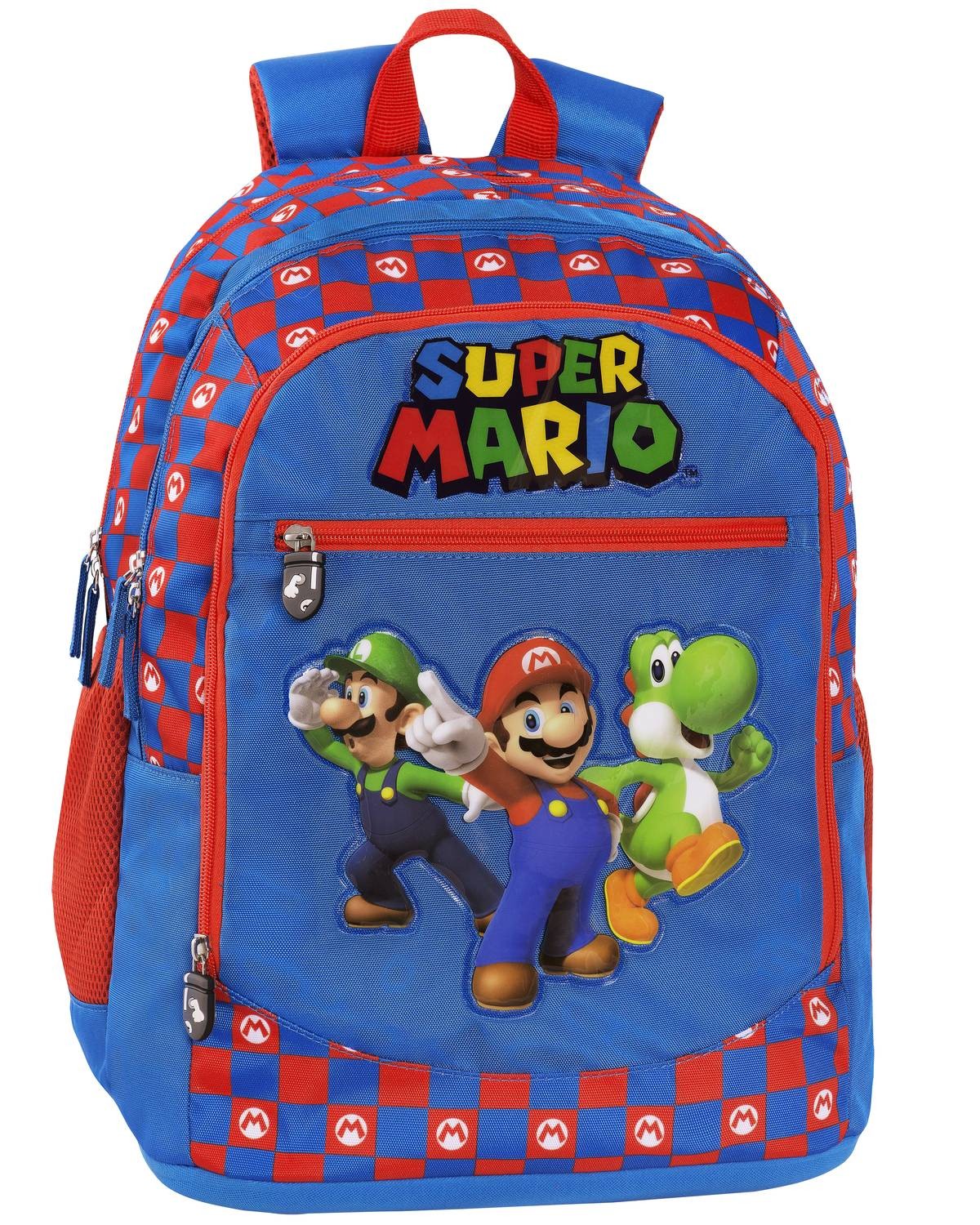 ZAINO SCUOLA ORGANIZZATO SUPERMARIO