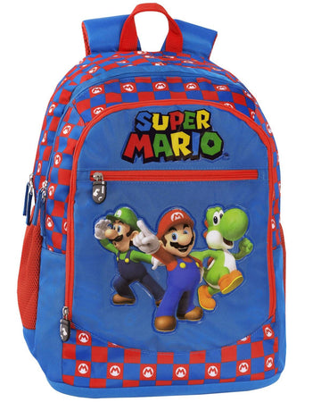 ZAINO SCUOLA ORGANIZZATO SUPERMARIO
